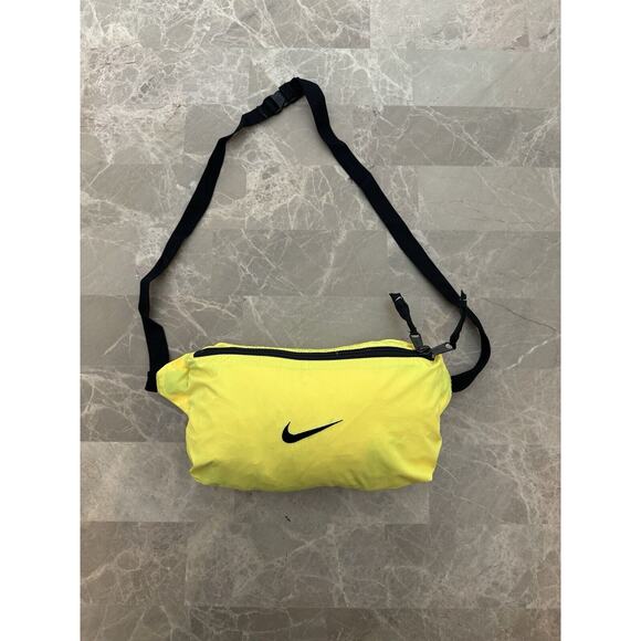 Vintage Nike Climafit Tech Jacket Men's XL Yellow Packable Hooded 90s - Picture 2 of 13